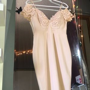 Blush pink cocktail dress